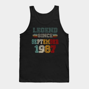 36 Years Old Legend Since September 1987 36th Birthday Tank Top